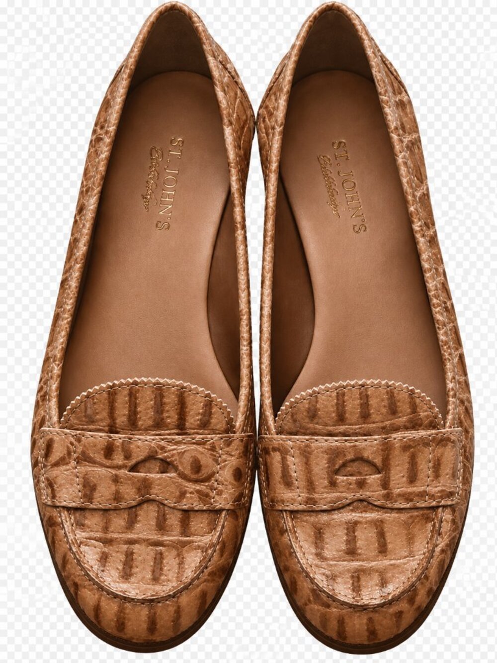 Talbots tan leather flats 9.5 NWOT